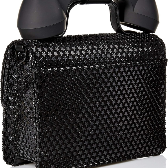 Betsey Johnson Black Starry Telephone Crossbody Bag - Picture 2 of 6